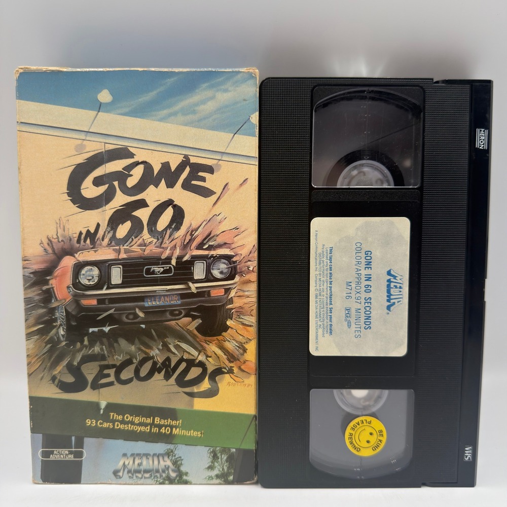 Gone in 60 Seconds‎ VHS 1984 Media Home Entertainment H.B. Halicki Eleanor M716